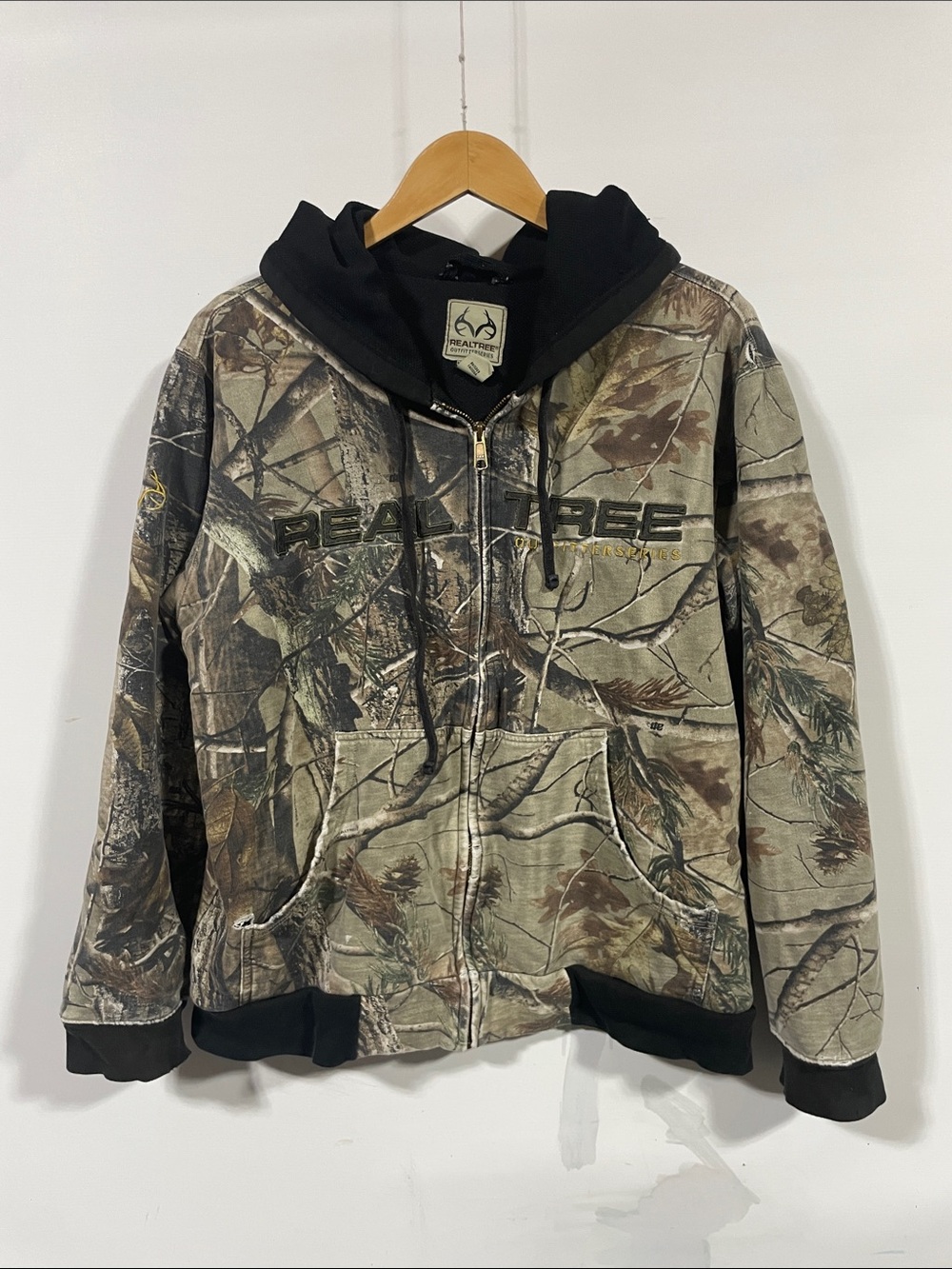 Realtree Camouflage Zip-Up Hoodie Jacket - Brown & Green